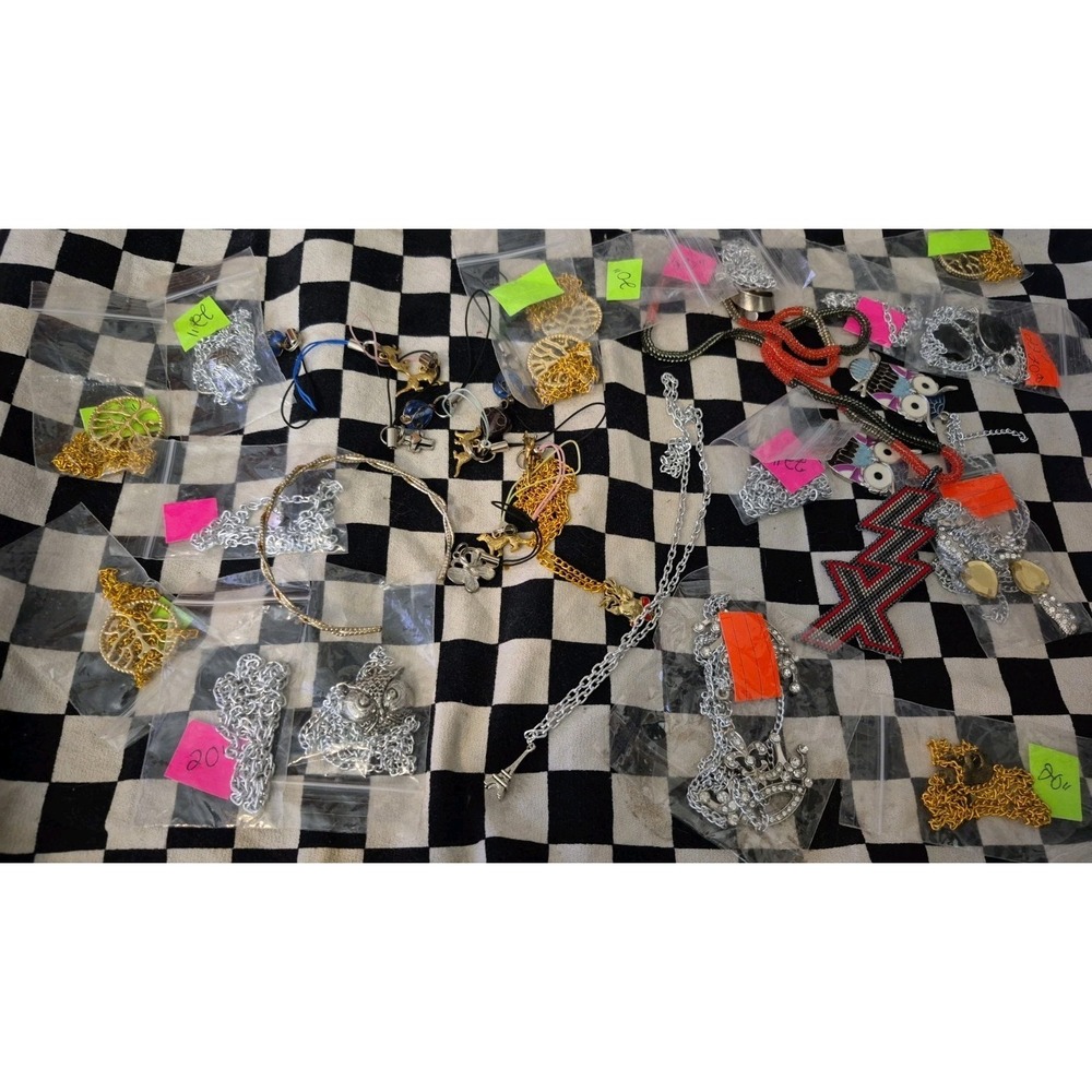 Bulk Lot Costume /‎ Fashion Jewelry Necklaces & Chains Storage Unit Find